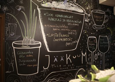 jääkuum blackboard wall drawings